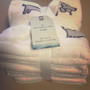 Dachshund theme wash cloth pack of 6